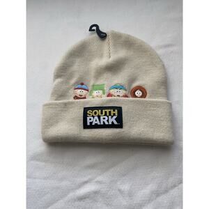 South Park Comedy Central Beanie Beige Tan Knit Winter Ski One Size READ